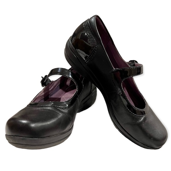 Dansko Misty Mary Janes Flat Shoes, Black Napa & Patent Leather, Sz 8.5-9/39 EUC - Picture 8 of 15